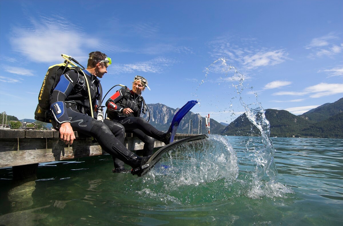 Tauchen Tauchschule Attersee Ferienwohnung Appartment
